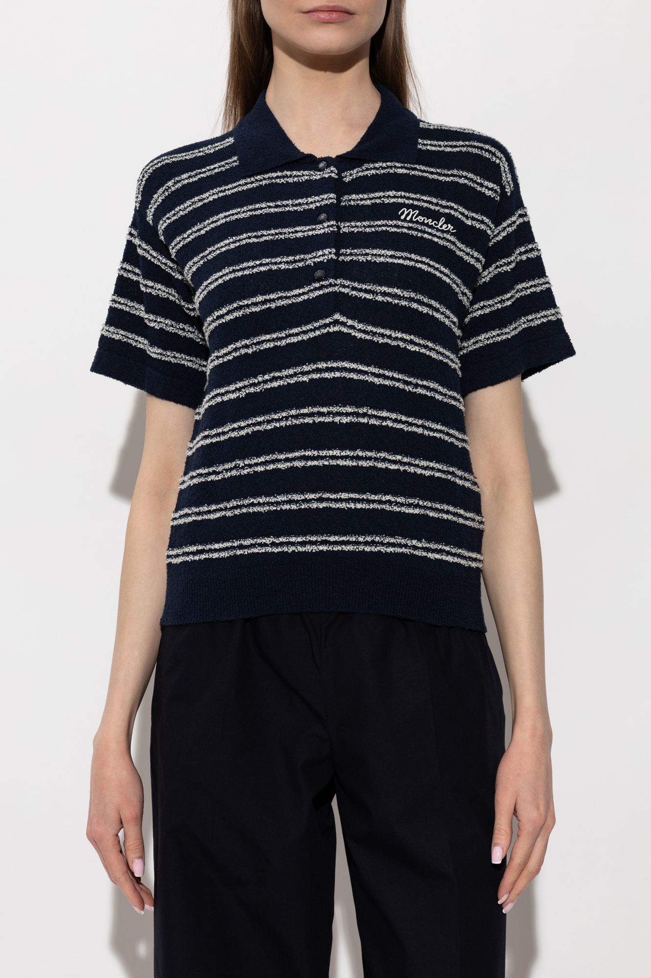 Moncler Polo with embroidered logo | Women's | Vitkac